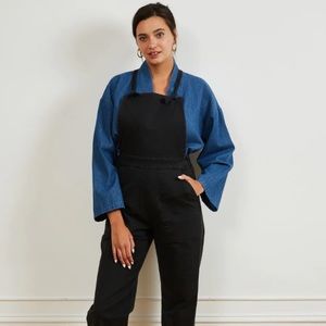 $225 LOUP Black Knot Overalls Jumper